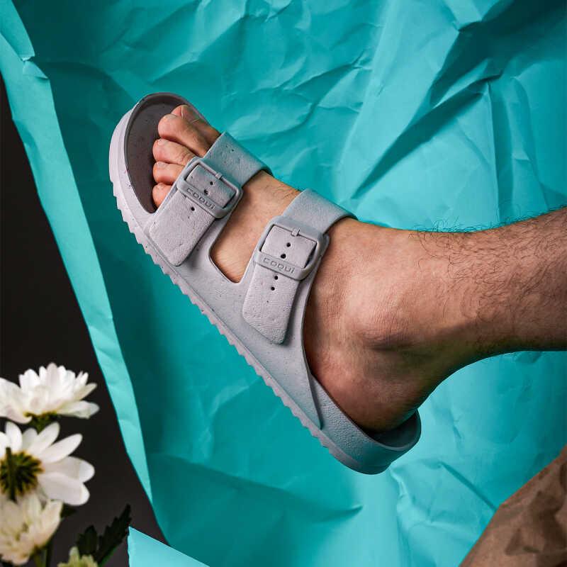 Coqui šľapky Kong Khaki/grey -eco