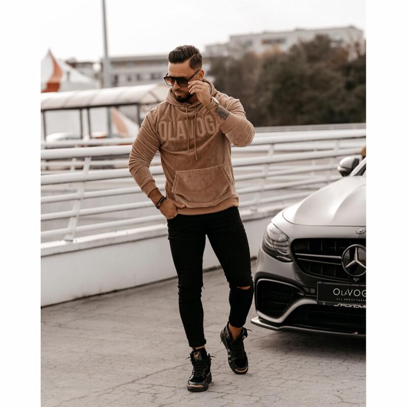 Olavoga mikina ONYX beige pánska