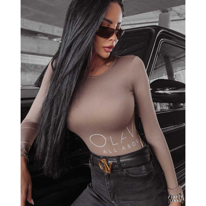 Olavoga body MAMIKO beige dámske