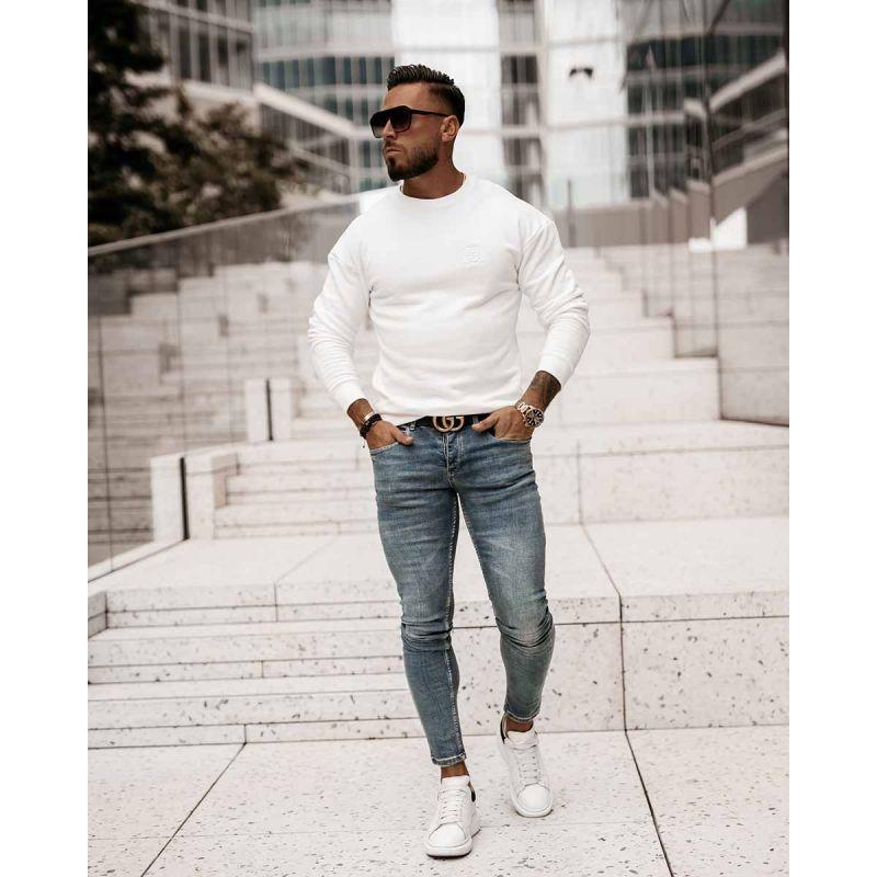 Olavoga mikina GOZO ecru pánska