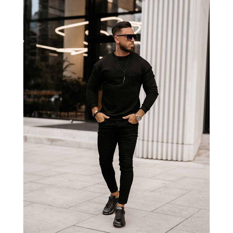 Olavoga mikina GOZO black pánska