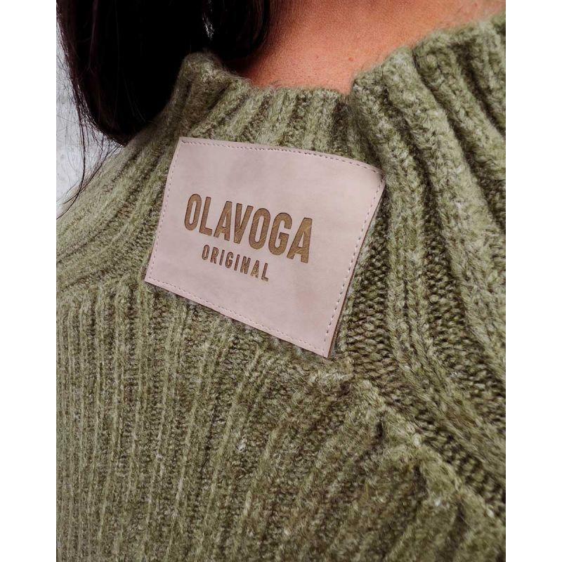 Olavoga sveter dámsky khaki