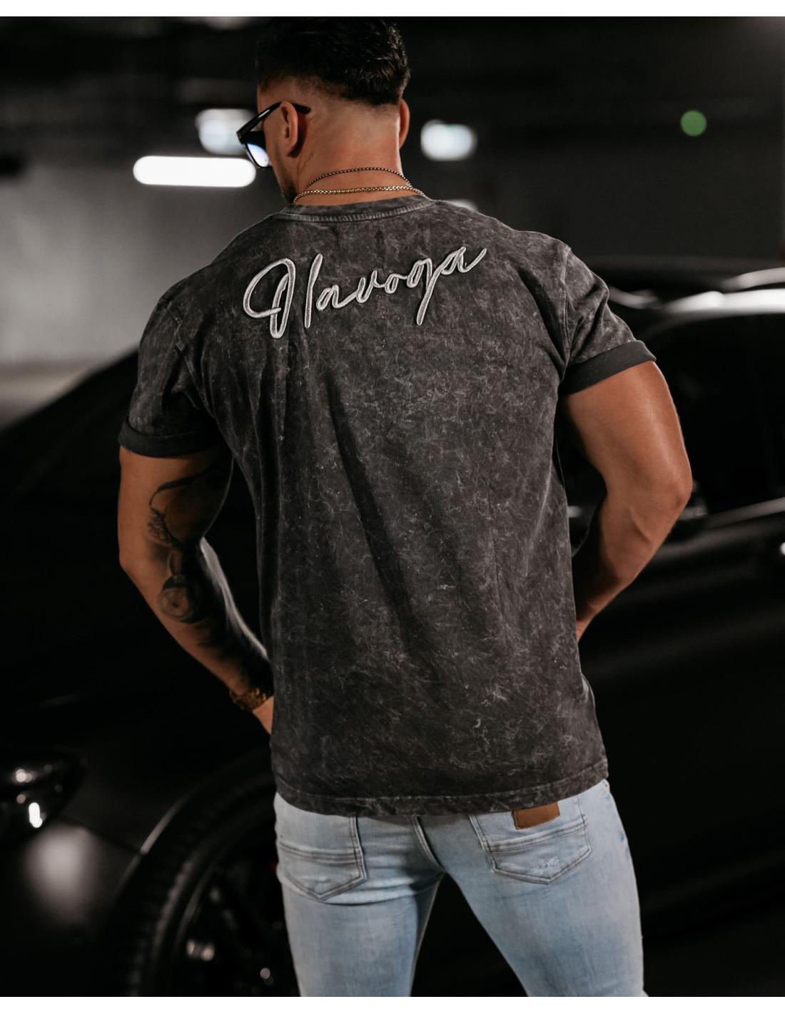 Olavoga tričko TOBIE DARK GREY