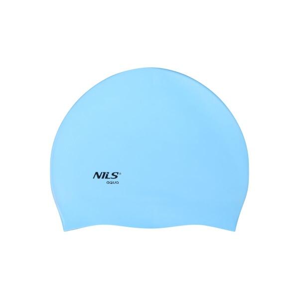 Nils aqua plavecká čiapka silikon light blue