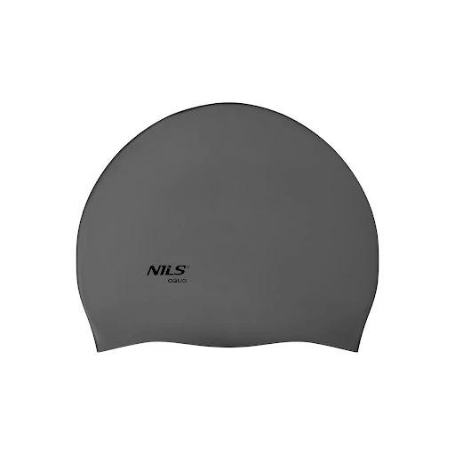 Nils aqua plavecká čiapka silokon dark grey