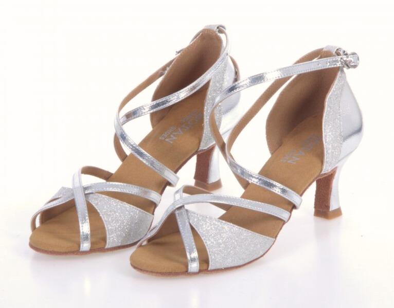 Tanečné topánky Botan BL-49 strieborné dámske