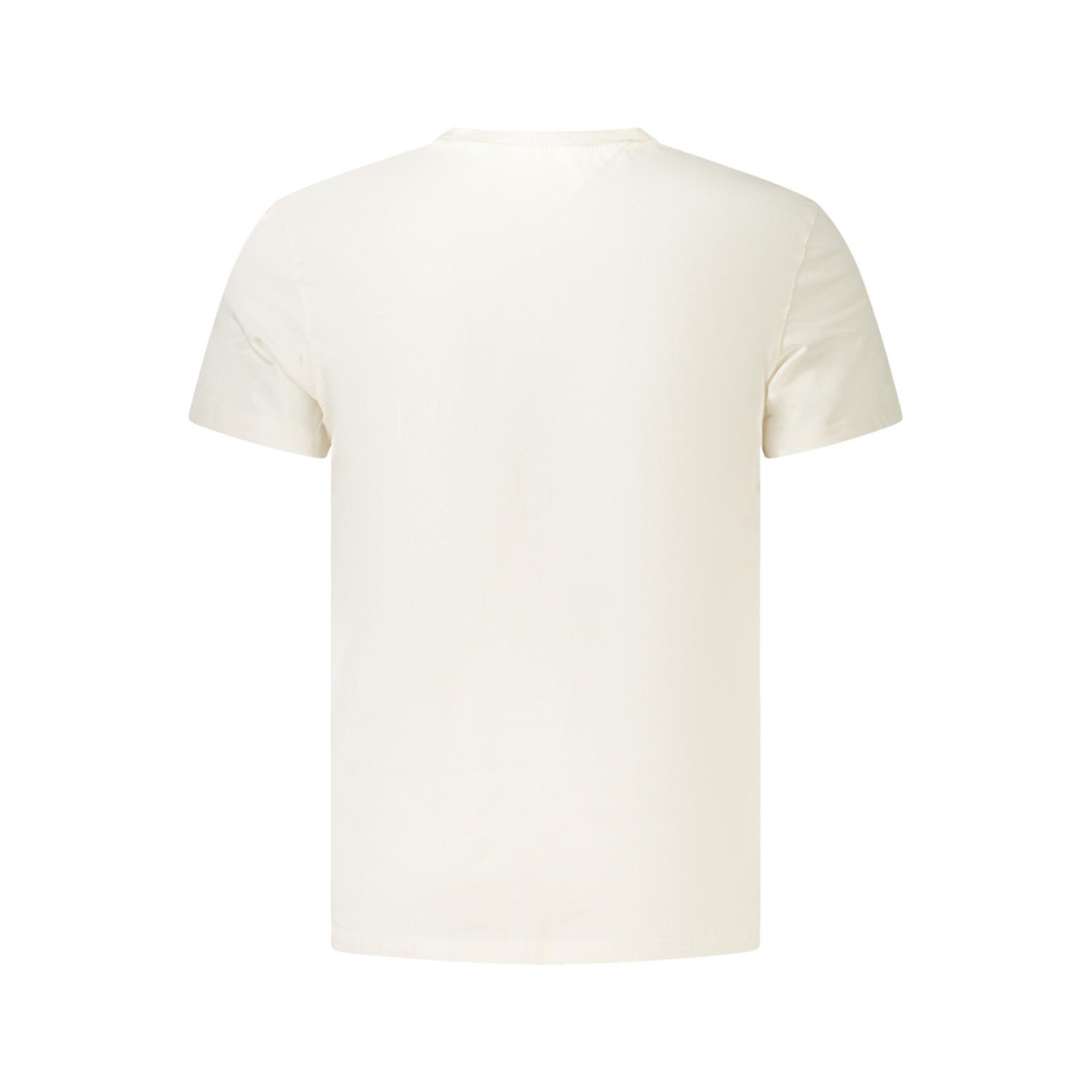Tommy hilfiger pánske tričko tjm slim sign chest ss tee ecru