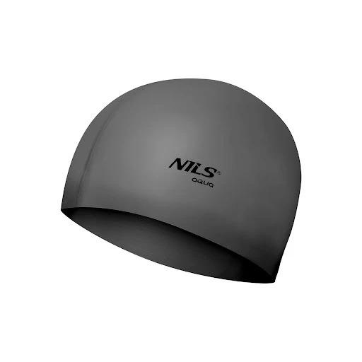 Nils aqua plavecká čiapka silokon dark grey