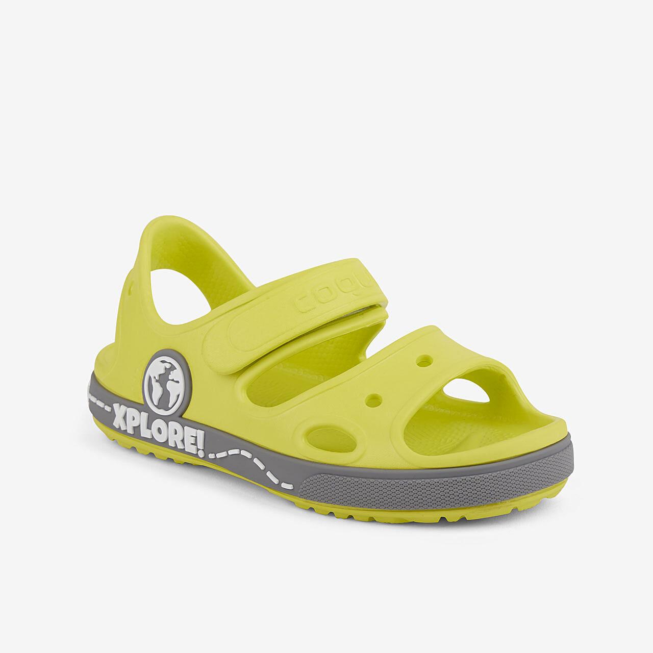 Coqui sandále YOGI citrus/mid grey