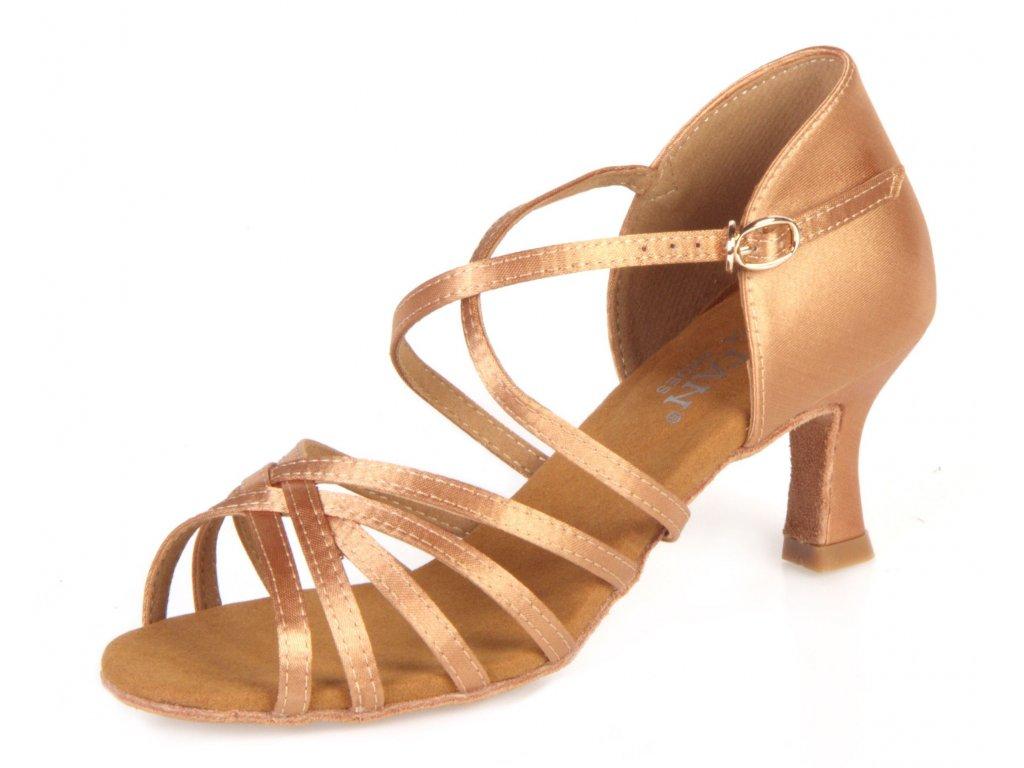 Tanečné topánky Botan telový satén dámske