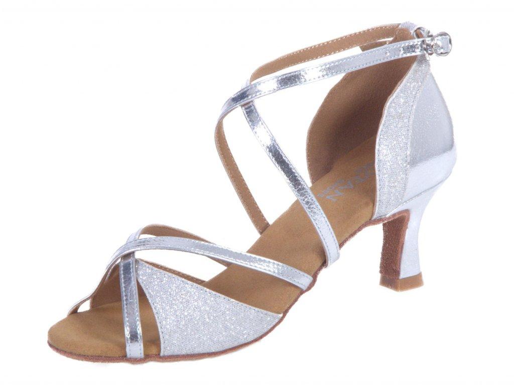 Tanečné topánky Botan BL-49 strieborné dámske
