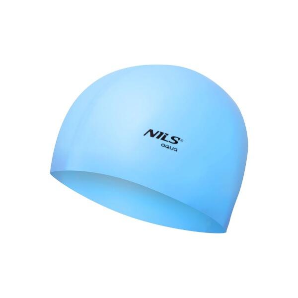 Nils aqua plavecká čiapka silikon light blue