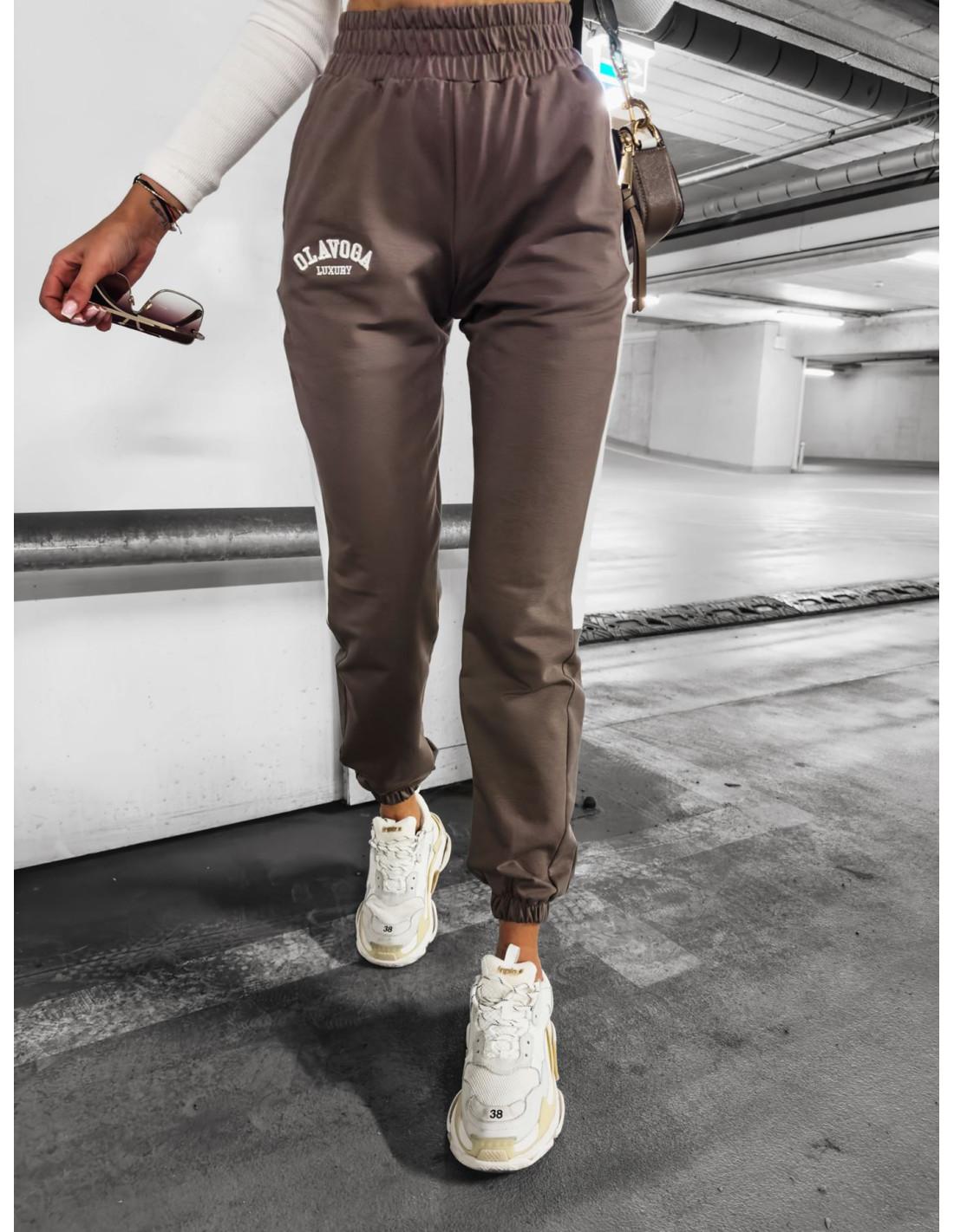 Olavoga tepláky PARLA dk.beige dámske