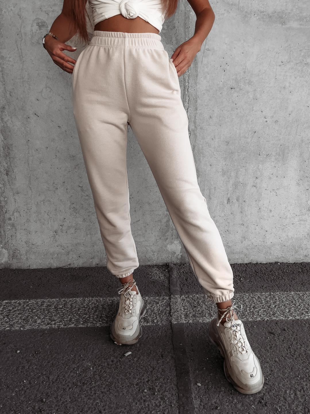 Olavoga tepláky BRANO beige dámske