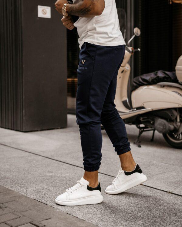 Olavoga nohavice pánske navy blue