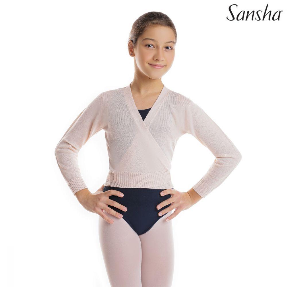 Sansha sveter zavinovací VALERIYA pink dievčenský