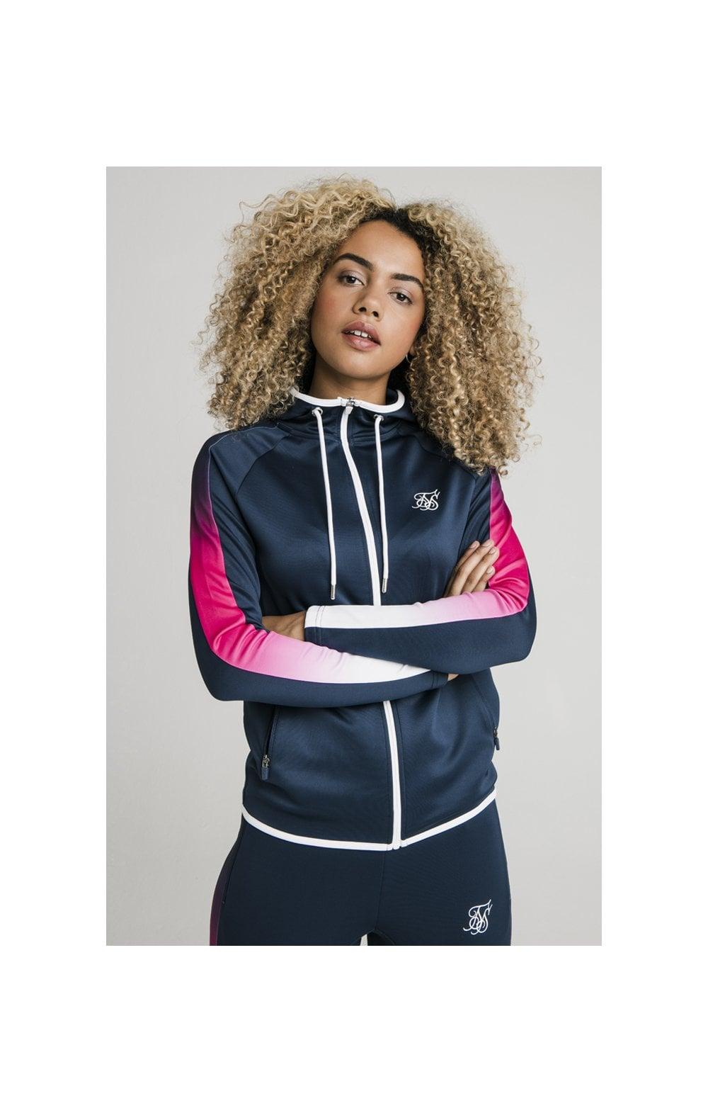 Siksilk mikina tepl. ATHLETE FADE STRIPE navy