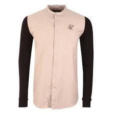 Siksilk tričko dlr. CONTRAST SLEEVE beig