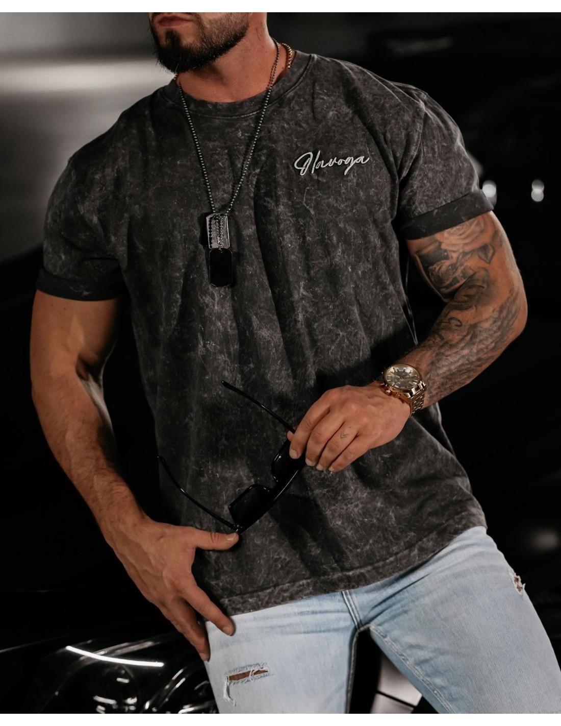 Olavoga tričko TOBIE DARK GREY